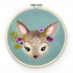 The Crafty Kit Company - Floral Fawn in a Hoop